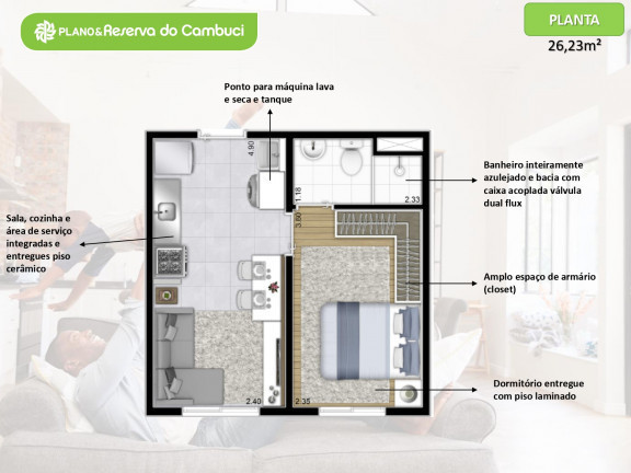 Imagem Apartamento com 1 Quarto à Venda, 26 m² em Cambuci - São Paulo