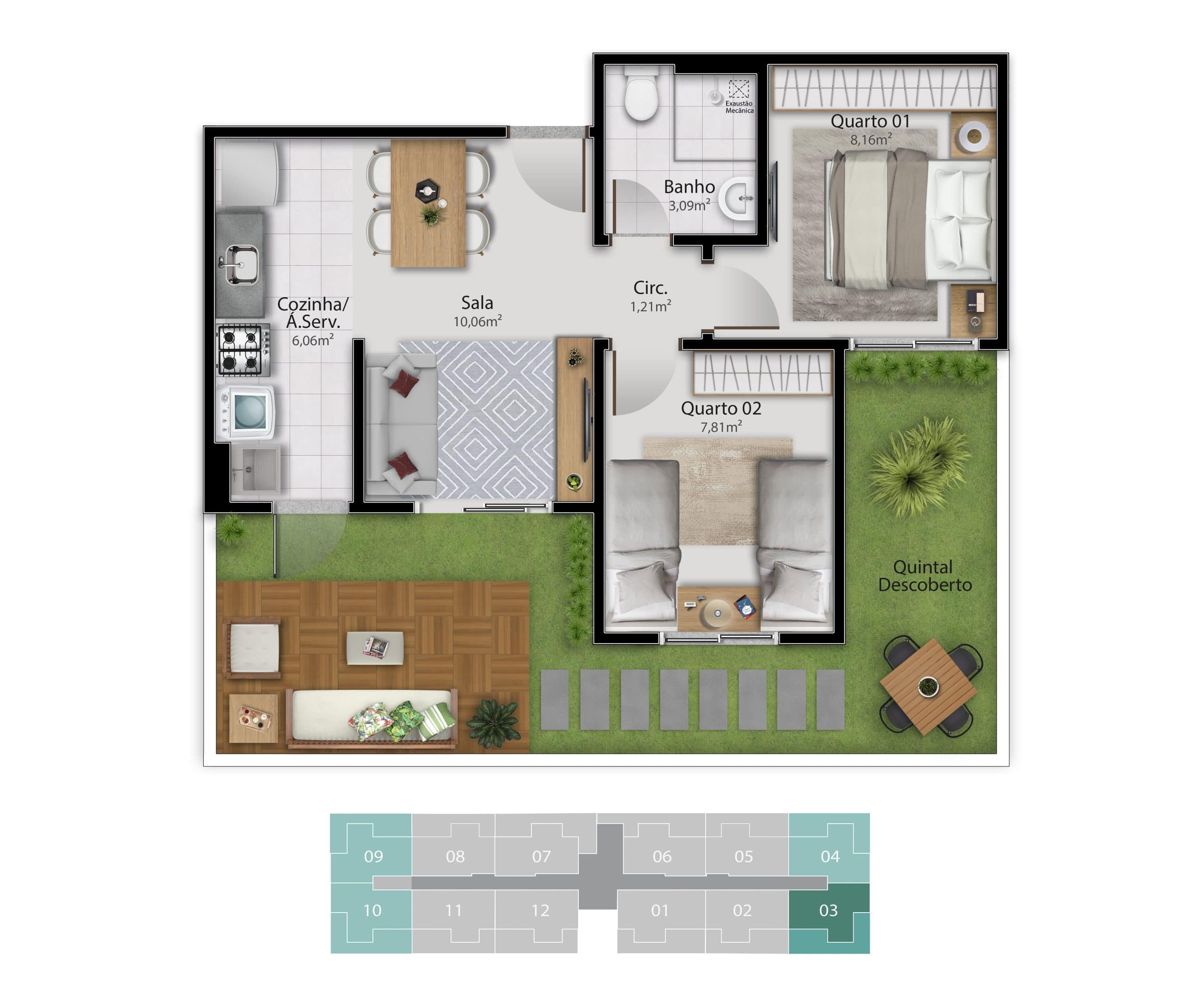 Imagem Apartamento com 2 Quartos à Venda, 48 m² em Rio Marinho - Vila Velha