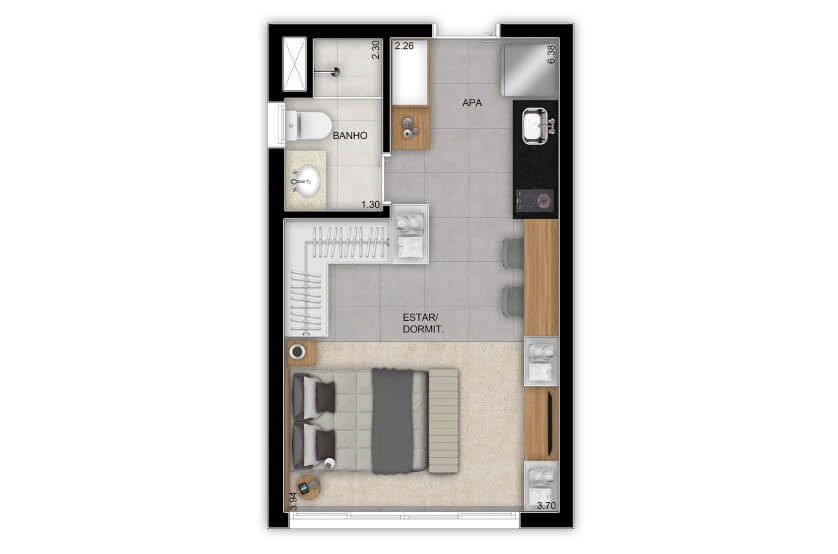 Imagem Studio com 1 Quarto à Venda, 27 m² em Vila Matilde - São Paulo Imagem Studio com 1 Quarto à Venda, 27 m² em Vila Matilde - São Paulo
