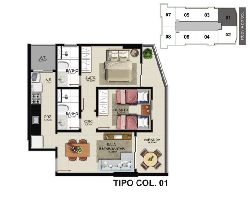 Imagem Apartamento com 2 Quartos à Venda, 65 m² em Praia de Itaparica - Vila Velha