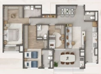 Imagem Apartamento com 3 Quartos à Venda, 106 m²em Vila Paulicéia - São Paulo