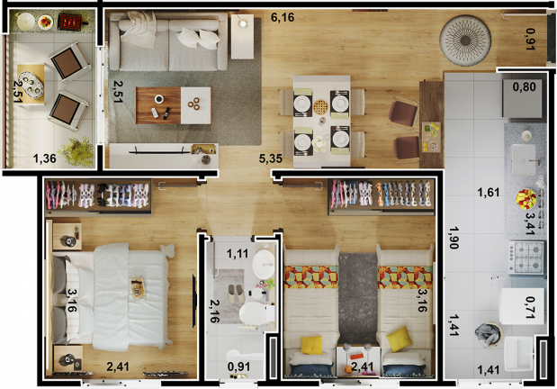 Imagem Apartamento com 2 Quartos à Venda, 50 m² em Jardim Record - Taboão da Serra Imagem Apartamento com 2 Quartos à Venda, 50 m² em Jardim Record - Taboão da Serra