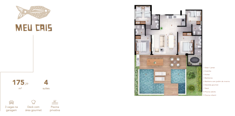 Imagem Apartamento com 4 Quartos à Venda, 175 m² em Muro Alto - Ipojuca
