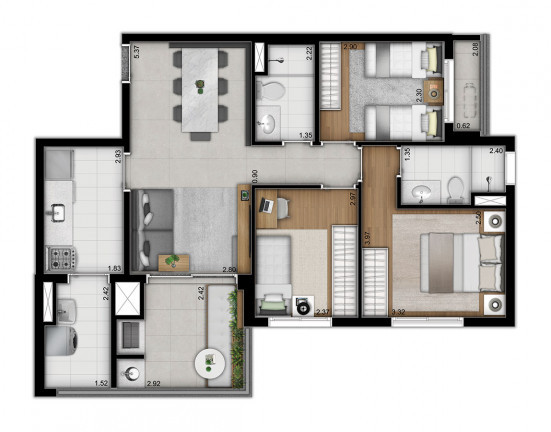 Imagem Apartamento com 3 Quartos à Venda, 78 m² em Vila Monte Alegre - São Paulo