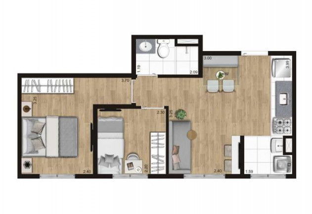 Imagem Apartamento com 2 Quartos à Venda,  em Vila Mira - São Paulo