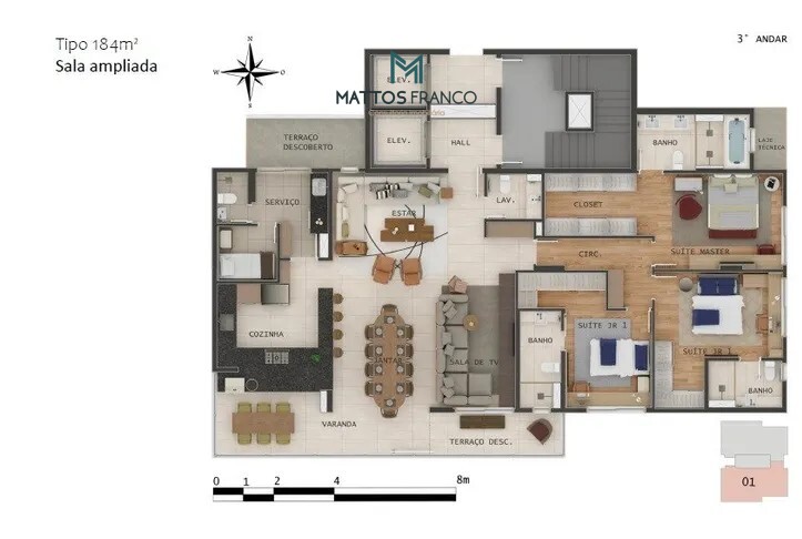 Imagem Apartamento com 4 Quartos à Venda, 185 m²em Carmo - Belo Horizonte