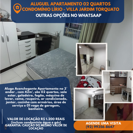 Imagem Apartamento com 2 Quartos para Alugar, 42 m² em Colônia Terra Nova - Manaus Imagem Apartamento com 2 Quartos para Alugar, 42 m² em Colônia Terra Nova - Manaus