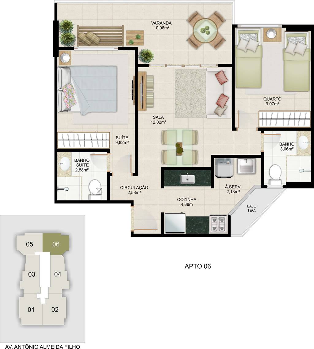 Imagem Apartamento com 2 Quartos à Venda, 60 m² em Praia de Itaparica - Vila Velha