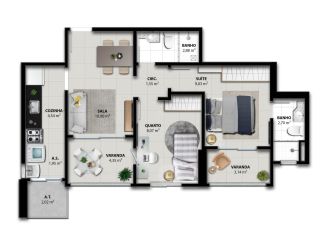 Imagem Apartamento com 2 Quartos à Venda, 59 m² em Jockey de Itaparica - Vila Velha