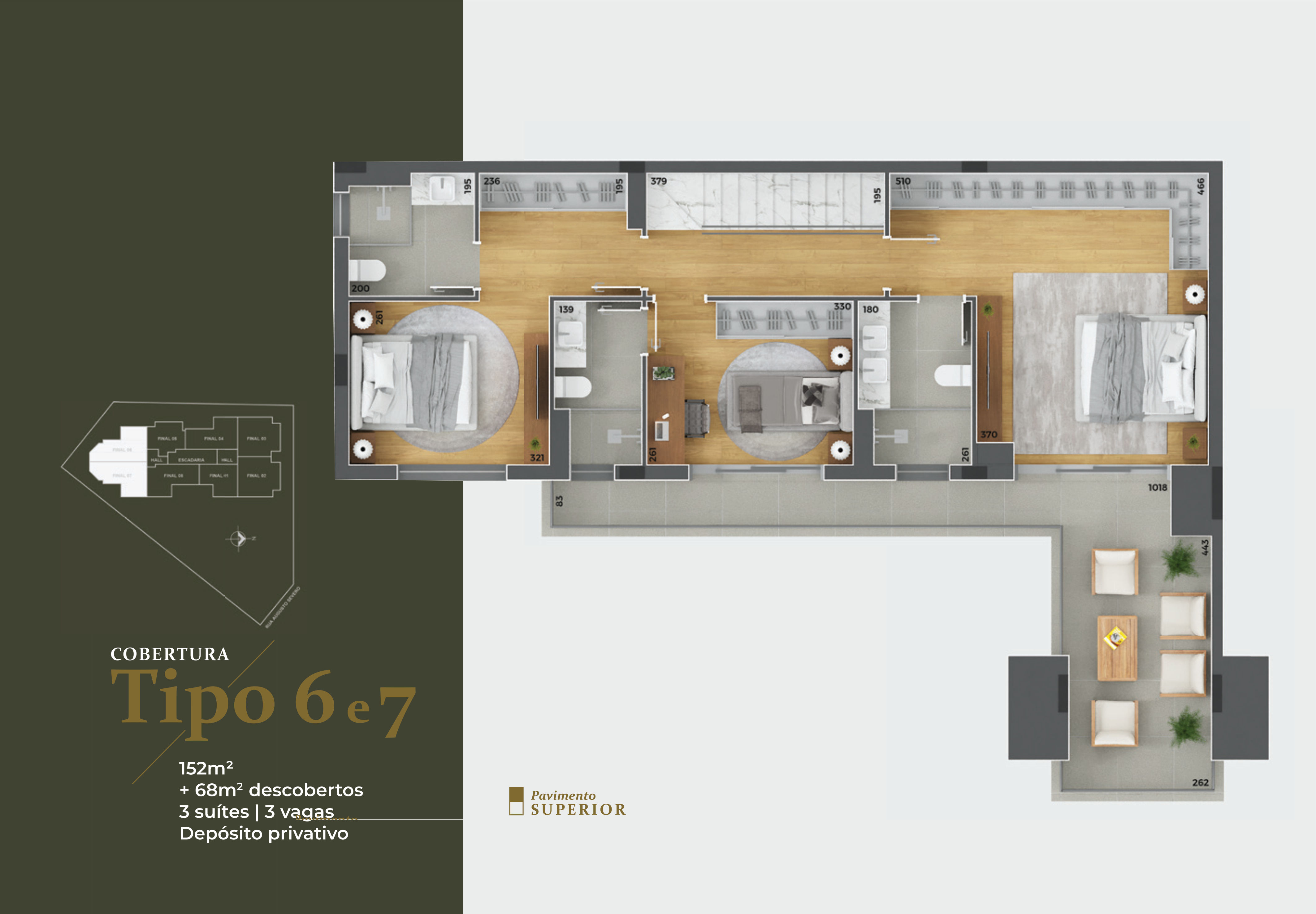 Imagem Cobertura com 3 Quartos à Venda, 220 m²em Alto da Glória - Curitiba Imagem Cobertura com 3 Quartos à Venda, 220 m²em Alto da Glória - Curitiba
