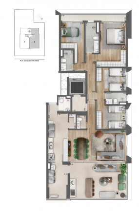 Apartamento com 4 Quartos à Venda, 175 m² em Pinheiros - São Paulo
