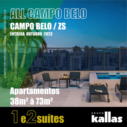 Apartamento com 1 Quarto à Venda, 39 m² em Brooklin Paulista - São Paulo