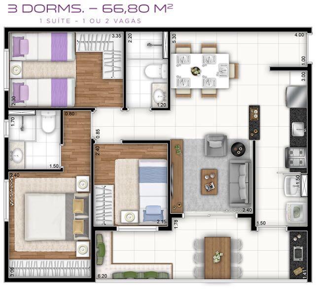 Imagem Apartamento com 3 Quartos à Venda, 67 m² em Centro - Diadema Imagem Apartamento com 3 Quartos à Venda, 67 m² em Centro - Diadema