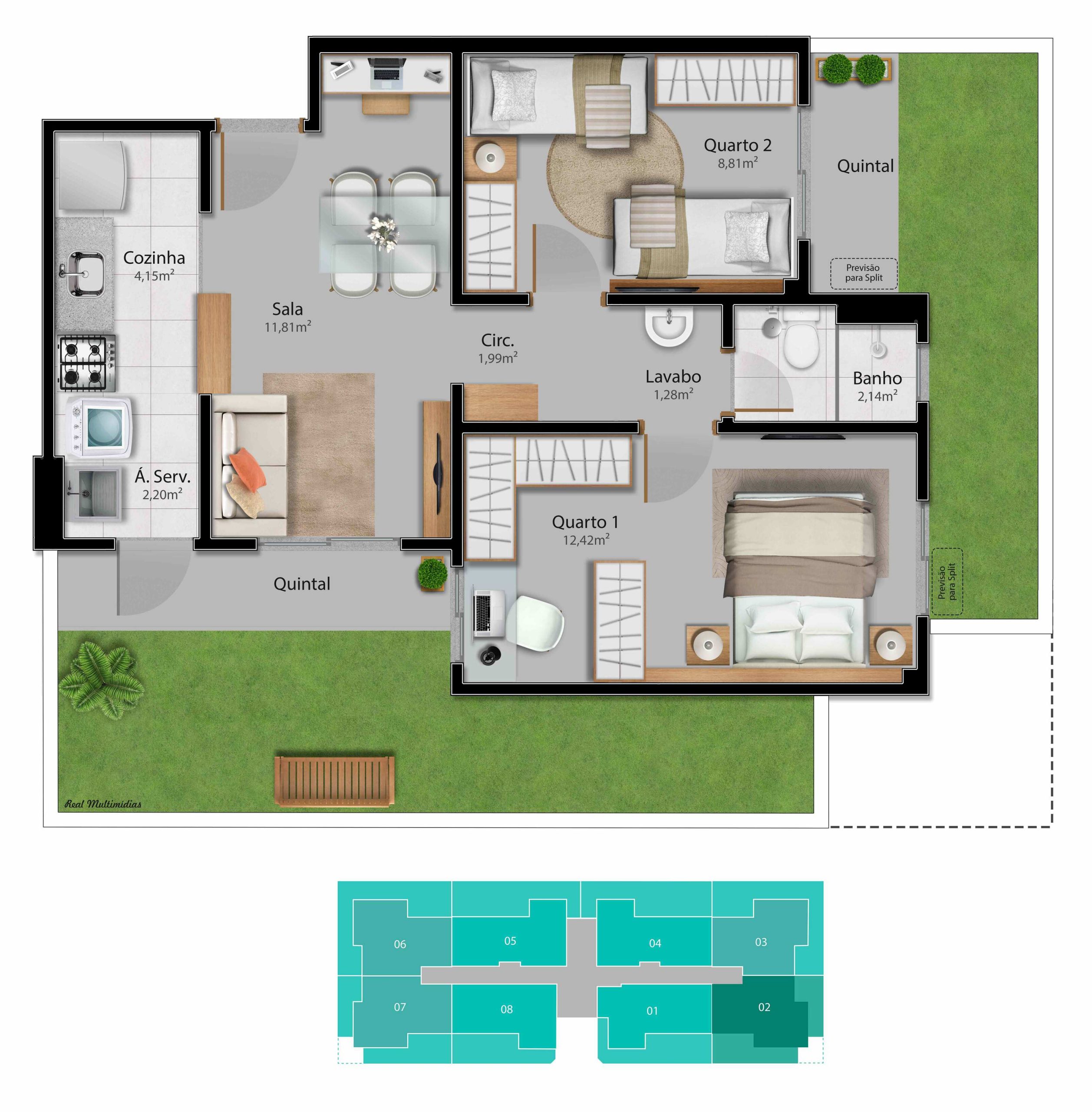 Imagem Apartamento com 2 Quartos à Venda, 48 m² em Santa Paula II - Vila Velha