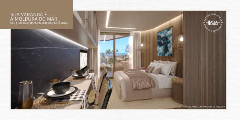 Imagem Apartamento com 1 Quarto à Venda, 20 m² em Porto de Galinhas - Ipojuca