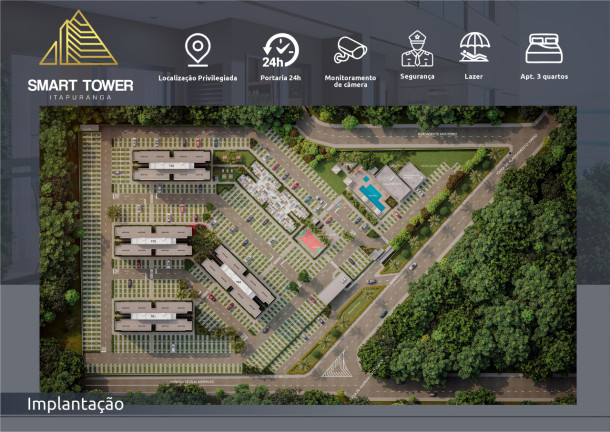 Imagem Apartamento com 3 Quartos à Venda, 61 m²em Ponta Negra - Manaus