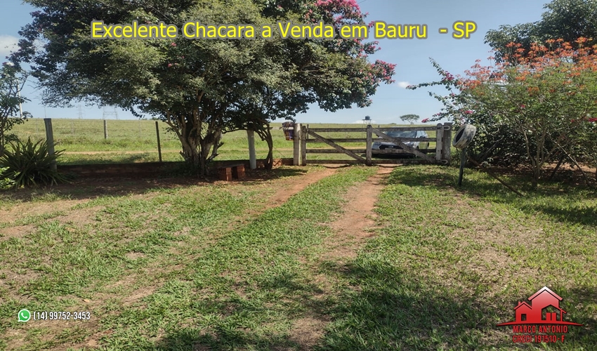 Chácara com 3 Quartos à Venda, 24 m² em BAIRRO GABIROBA - BAURU
