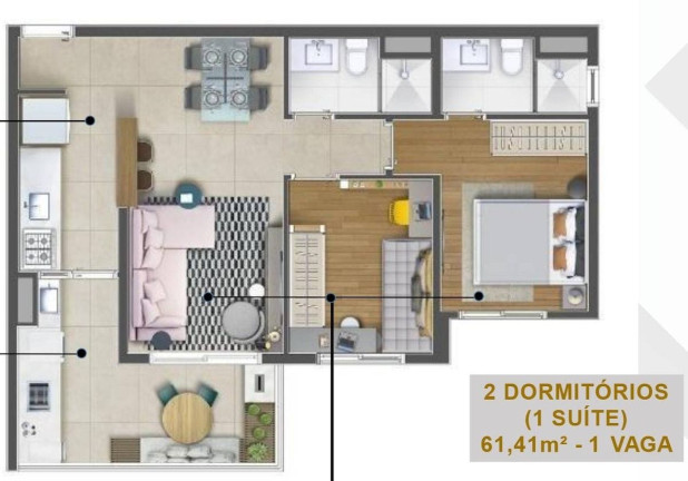 Imagem Apartamento com 2 Quartos à Venda, 61 m² em Butantã - São Paulo Imagem Apartamento com 2 Quartos à Venda, 61 m² em Butantã - São Paulo