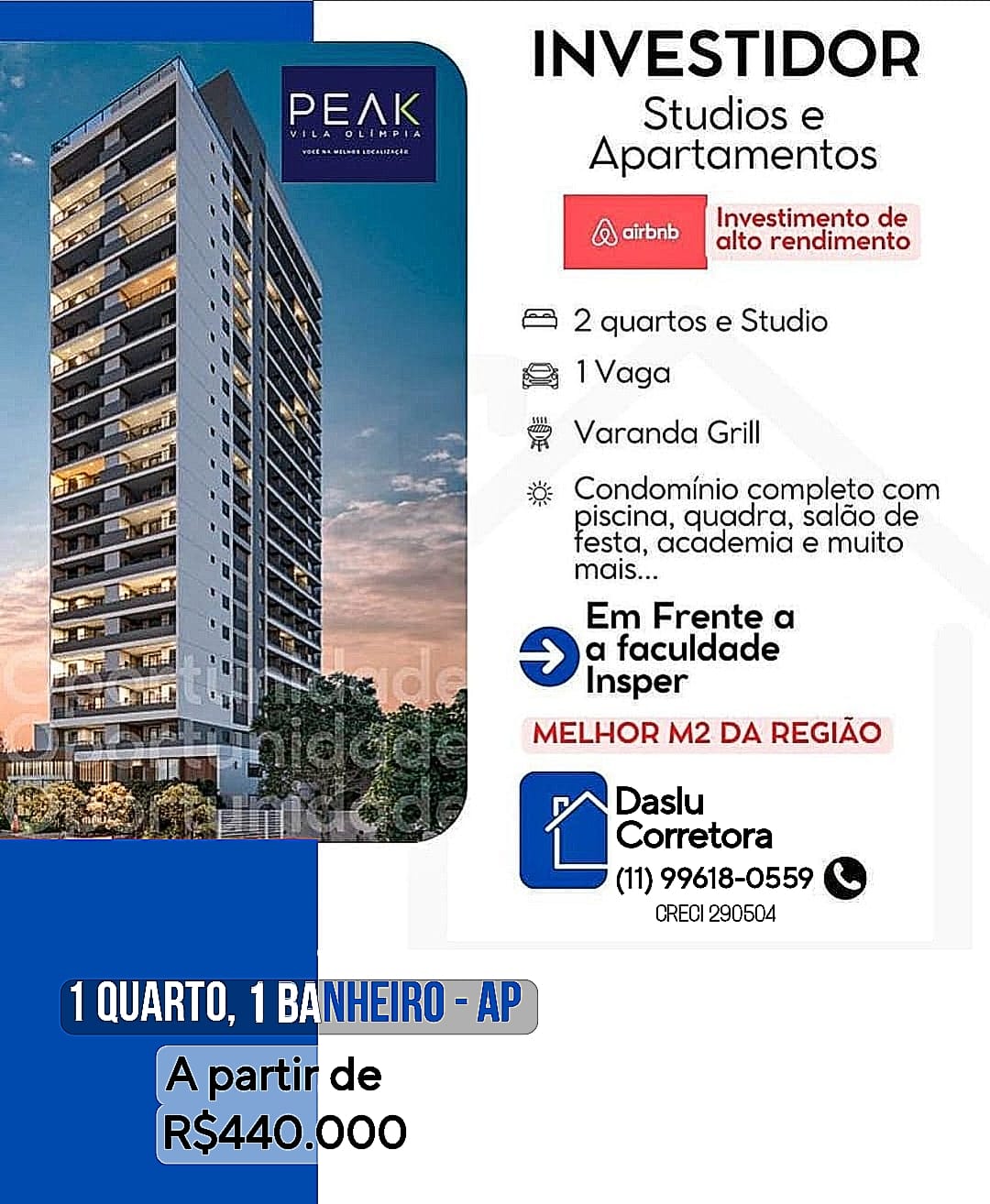 Imagem Apartamento com 1 Quarto à Venda, 25 m²em Vila olimpia - SÃO PAULO Imagem Apartamento com 1 Quarto à Venda, 25 m²em Vila olimpia - SÃO PAULO