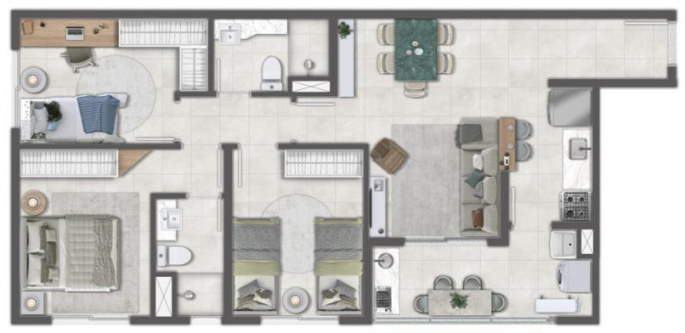 Imagem Apartamento com 2 Quartos à Venda, 52 m² em da Luz - Nova Iguaçu