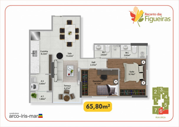 Imagem Apartamento com 2 Quartos à Venda,  em Guilhermina - Praia Grande