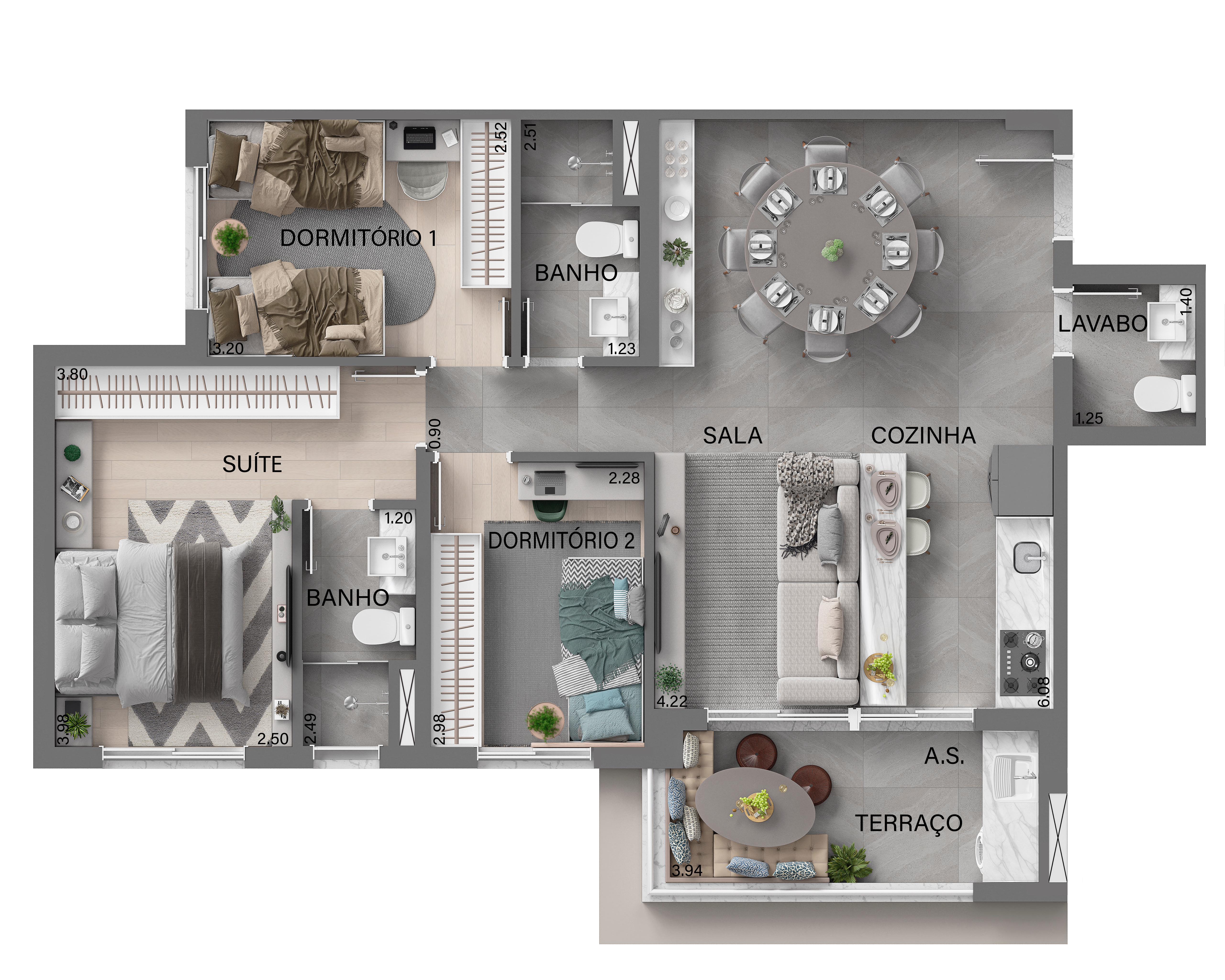 Imagem Apartamento com 2 Quartos à Venda, 57 m² em Nova Aldeinha/Aldeia - Barueri