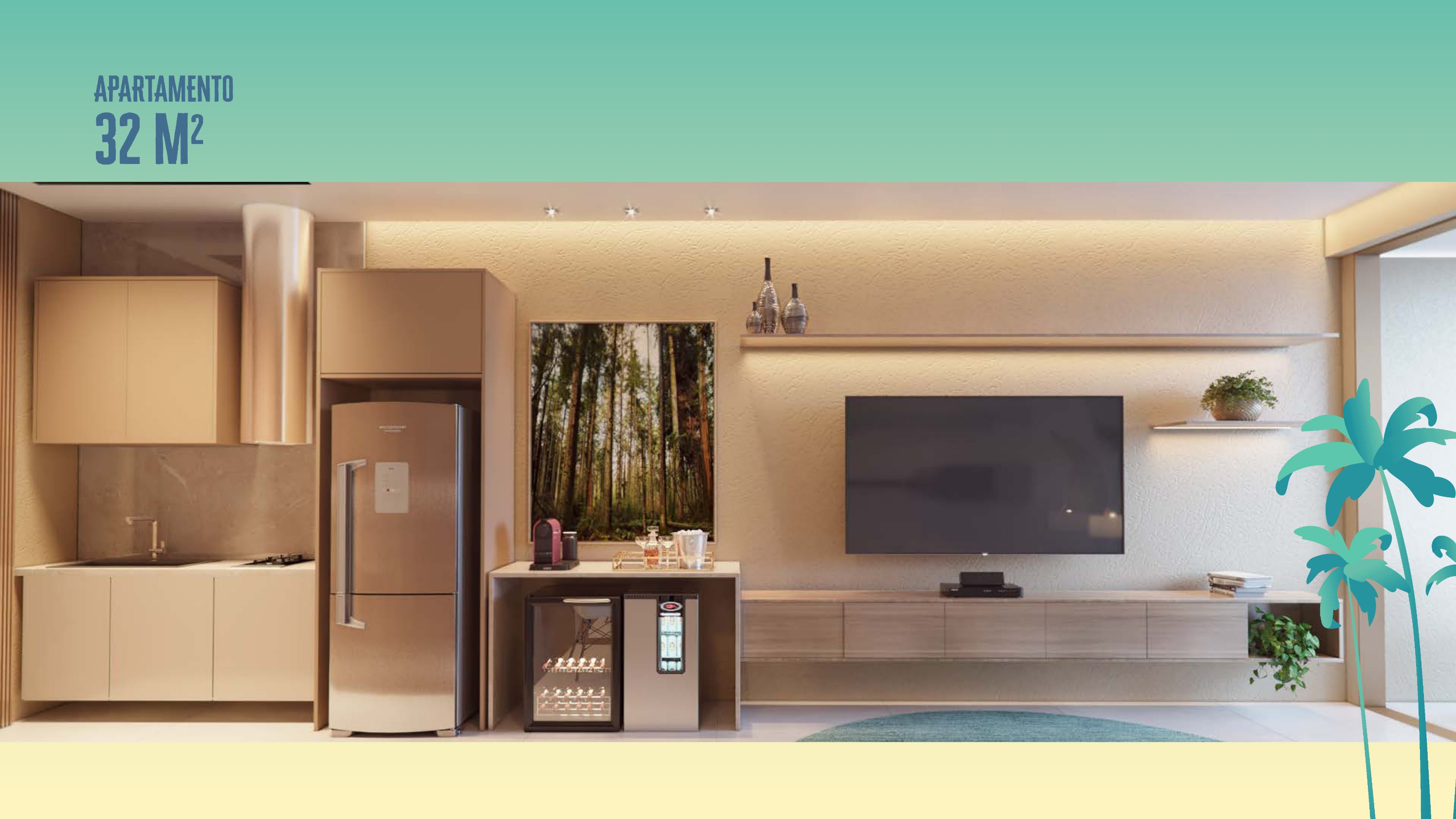 Imagem Apartamento com 1 Quarto à Venda, 32 m² em Praia dos Carneiros - Tamandaré