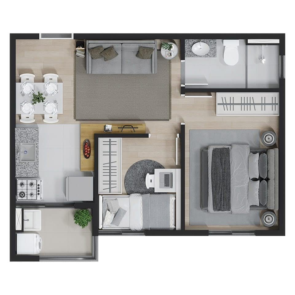 Imagem Apartamento com 2 Quartos à Venda, 36 m²em Jardim Sapopemba - São Paulo