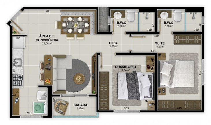 Imagem Apartamento com 3 Quartos à Venda, em Centro - Criciúma Imagem Apartamento com 3 Quartos à Venda, em Centro - Criciúma