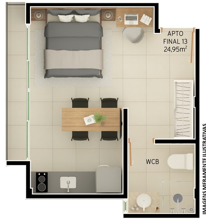 Imagem Loft com 1 Quarto à Venda, 19 m²em Intermares - Cabedelo