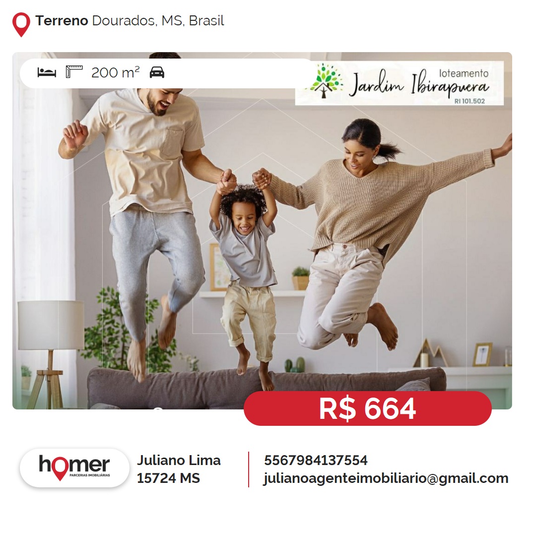 Imagem Terreno à Venda, 200 m²em Jardim Ibirapuera - Dourados