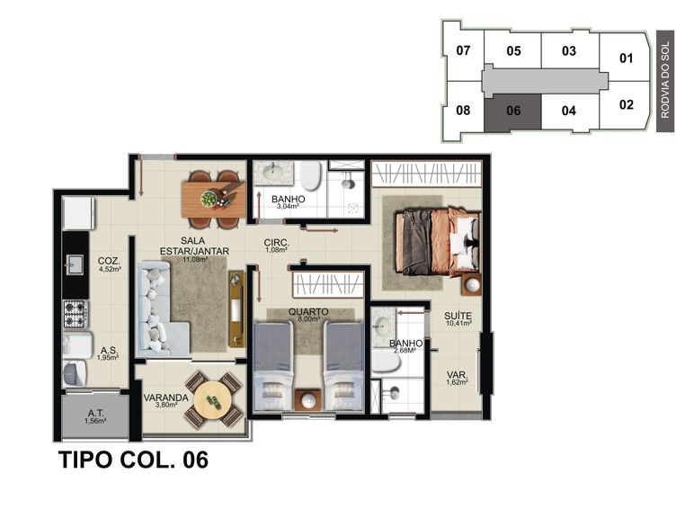 Imagem Apartamento com 2 Quartos à Venda, 65 m² em Praia de Itaparica - Vila Velha