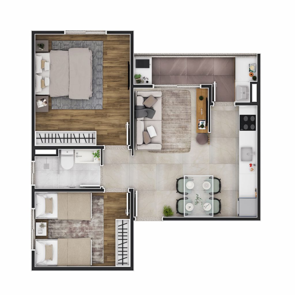Imagem Apartamento com 2 Quartos à Venda, 52 m² em Votupoca - Barueri