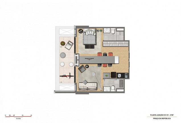 Imagem Studio com 1 Quarto à Venda, 31 m² em Centro - São Paulo Imagem Studio com 1 Quarto à Venda, 31 m² em Centro - São Paulo