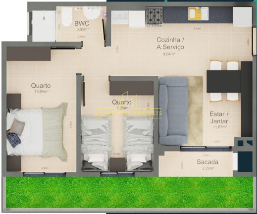 Imagem Apartamento com 2 Quartos à Venda, 85 m² em São Sebastião - Palhoça Imagem Apartamento com 2 Quartos à Venda, 85 m² em São Sebastião - Palhoça