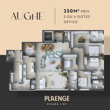 Imagem Apartamento com 3 Quartos à Venda, 230 m² em Quilombo - Cuiabá Imagem Apartamento com 3 Quartos à Venda, 230 m² em Quilombo - Cuiabá