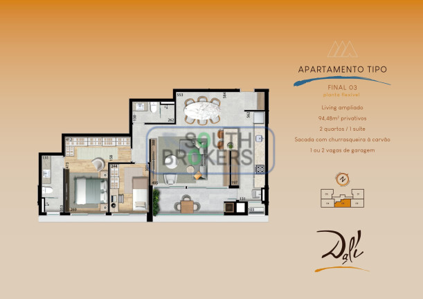 Imagem Apartamento com 3 Quartos à Venda, em Bacacheri - Curitiba Imagem Apartamento com 3 Quartos à Venda, em Bacacheri - Curitiba