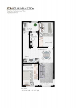 Imagem Apartamento com 2 Quartos à Venda, 40 m² em Jardim São Nicolau - São Paulo Imagem Apartamento com 2 Quartos à Venda, 40 m² em Jardim São Nicolau - São Paulo