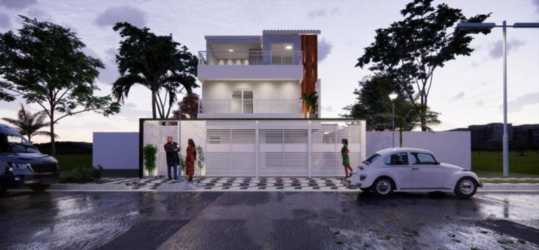 Imagem Sobrado com 4 Quartos à Venda, 89 m² em Mirim - Praia Grande
