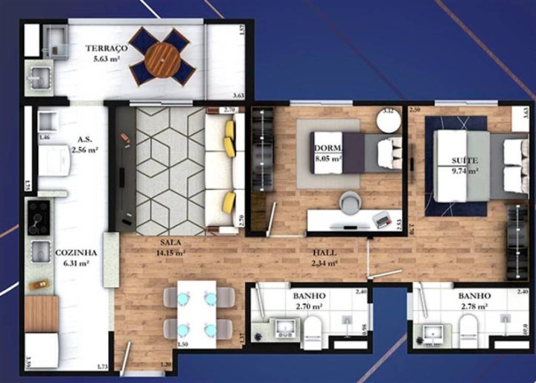 Imagem Apartamento com 2 Quartos à Venda, 64 m² em Guilhermina - Praia Grande Imagem Apartamento com 2 Quartos à Venda, 64 m² em Guilhermina - Praia Grande