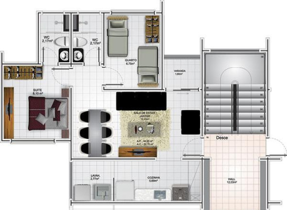 Imagem Apartamento com 2 Quartos à Venda, 53 m² em Dirceu - Teresina Imagem Apartamento com 2 Quartos à Venda, 53 m² em Dirceu - Teresina