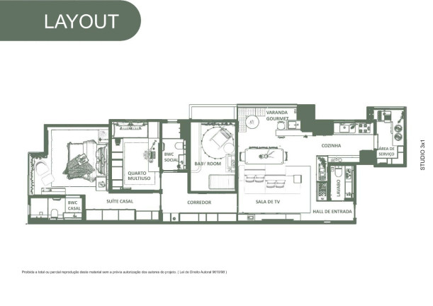 Imagem Apartamento com 3 Quartos à Venda, 105 m² em Anita Garibaldi - Joinville