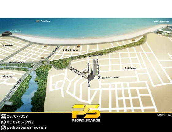 Imagem Apartamento com 3 Quartos à Venda, 127 m² em Altiplano Cabo Branco - João Pessoa