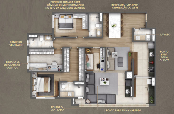 Imagem Apartamento com 4 Quartos à Venda, 119 m² em Vila Leopoldina - São Paulo Imagem Apartamento com 4 Quartos à Venda, 119 m² em Vila Leopoldina - São Paulo