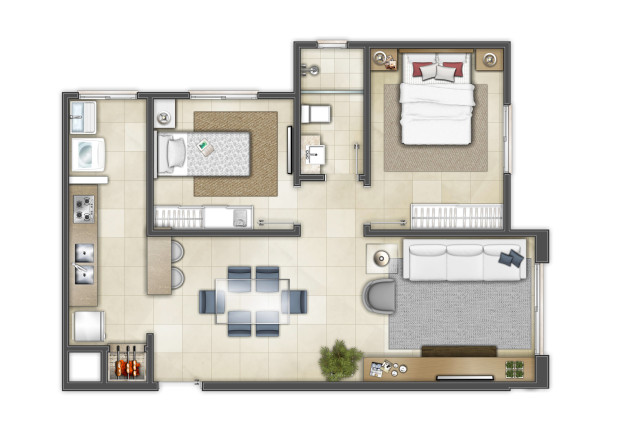 Imagem Apartamento com 2 Quartos à Venda, 68 m² em Centro - Torres