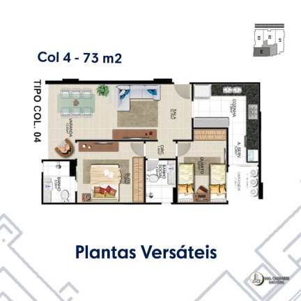 Imagem Apartamento com 2 Quartos à Venda, 73 m² em São Judas Tadeu - Guarapari