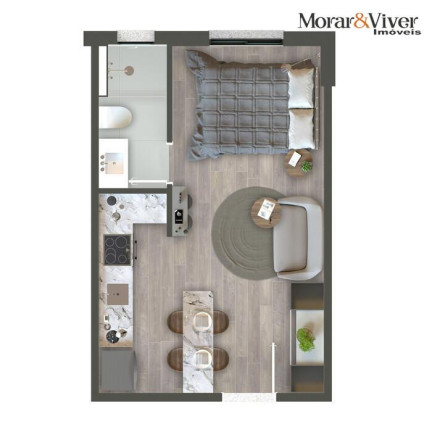 Imagem Apartamento com 1 Quarto à Venda, 23 m² em Centro - Curitiba Imagem Apartamento com 1 Quarto à Venda, 23 m² em Centro - Curitiba