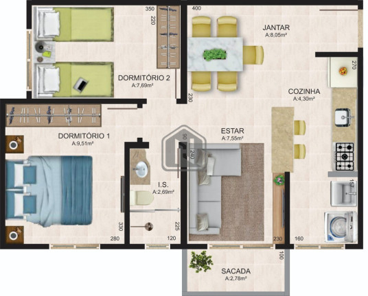 Imagem Imóvel com 2 Quartos à Venda, 51 m² em Santa Felicidade - Cascavel Imagem Imóvel com 2 Quartos à Venda, 51 m² em Santa Felicidade - Cascavel