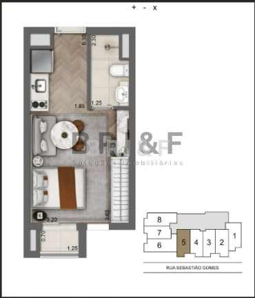 Imagem Apartamento com 1 Quarto à Venda, 51 m² em Brooklin - São Paulo Imagem Apartamento com 1 Quarto à Venda, 51 m² em Brooklin - São Paulo