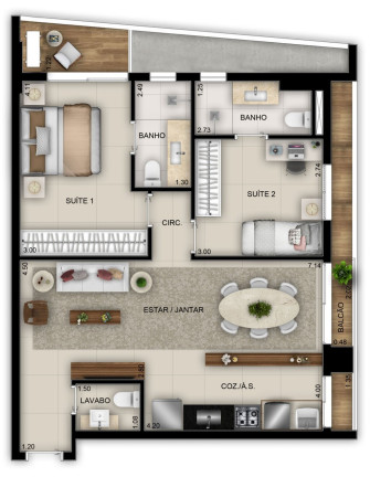 Imagem Apartamento com 2 Quartos à Venda, 74 m² em Setor Marista - Goiânia Imagem Apartamento com 2 Quartos à Venda, 74 m² em Setor Marista - Goiânia